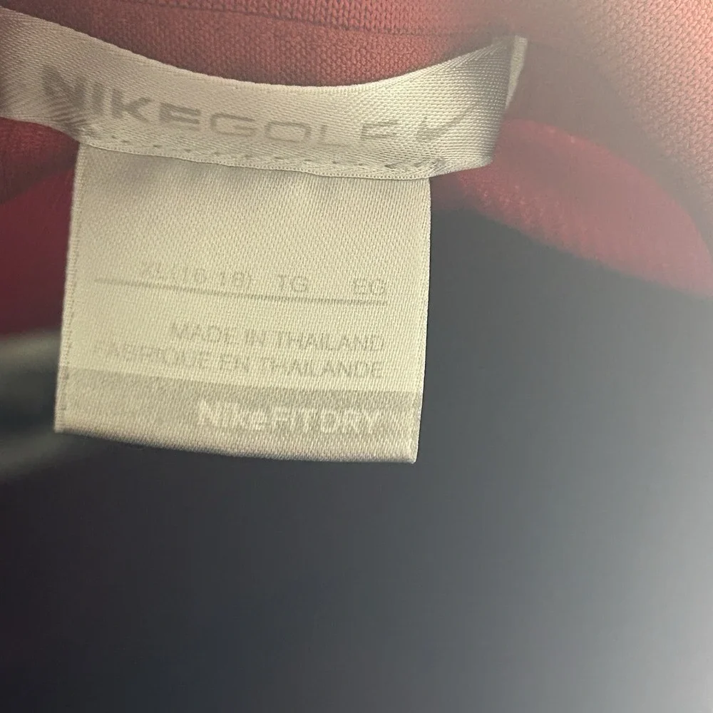 Nike Golf Polo Shirt Womens XL 16/18 Red FIT DRY Short Sleeve Athletic Top